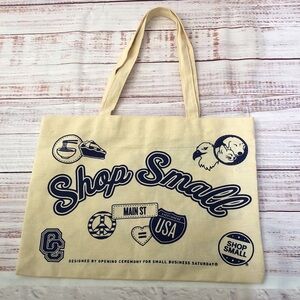 Shop Small 12”x17” washable crème Canvas Tote Bag NWOT